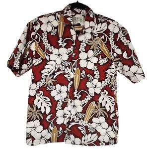 Ky's Hawaiian Shirts Vintage Surfer's Paradise Mens S Made In USA Aloha Shirt